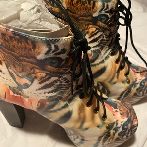 Jefferey Campbell Tiger Print Platform